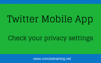 Twitter Mobile App – Privacy