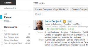 LinkedIn Advanced search