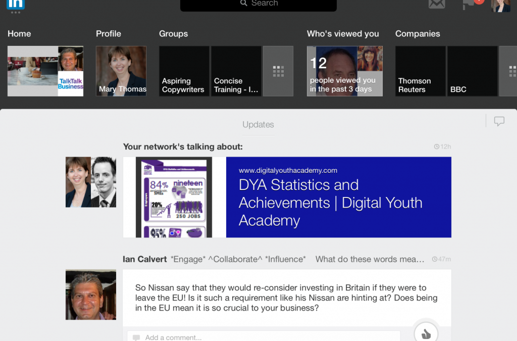 LinkedIn iPad App  – 12 Comments